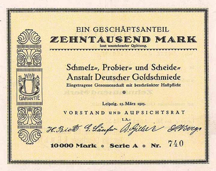 Schmelz-, Probier- und Scheide-Anstalt Deutscher Goldschmiede eGmbH