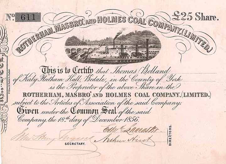 Rotherham, Masbro’, and Holmes Coal Company, Ltd.