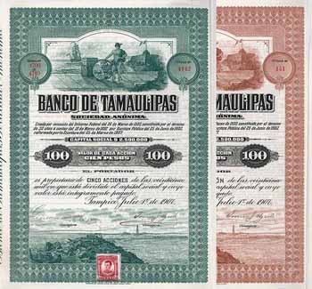 Banco de Tamaulipas (2 Stücke)