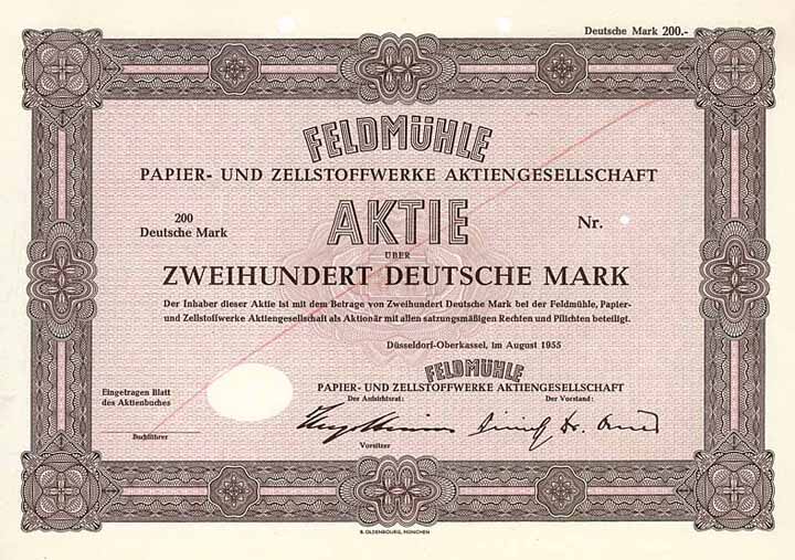 Feldmühle Papier- und Zellstoffwerke AG