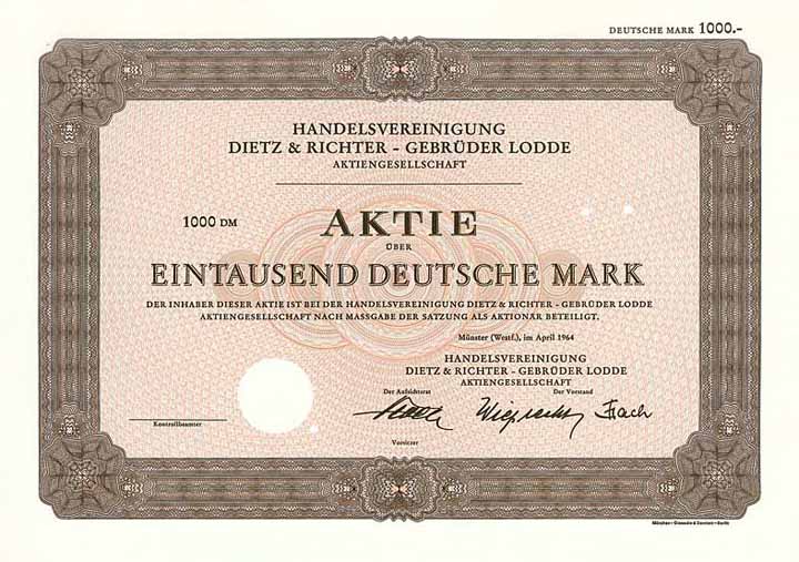 Handelsvereinigung Dietz & Richter - Gebrüder Lodde AG