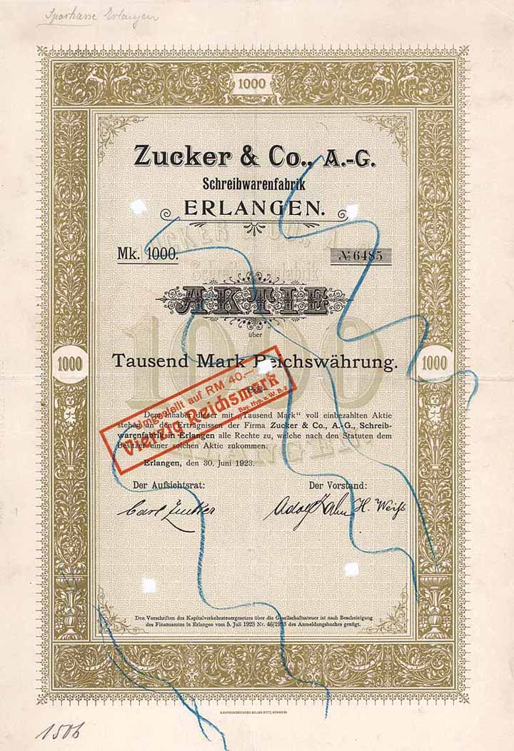 Zucker & Co. AG Schreibwarenfabrik