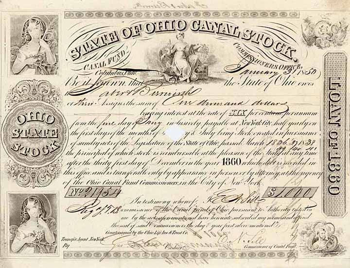 State of Ohio Canal Stock (Loan of 1860)