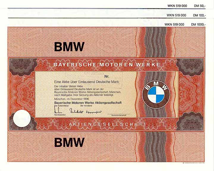 Bayerische Motoren Werke AG (3 Stücke)