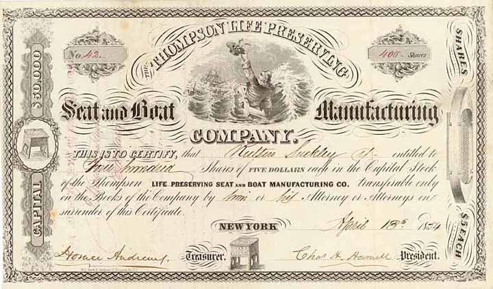 Thompson Life Preserving Seat and Boat Manufacturing Co.