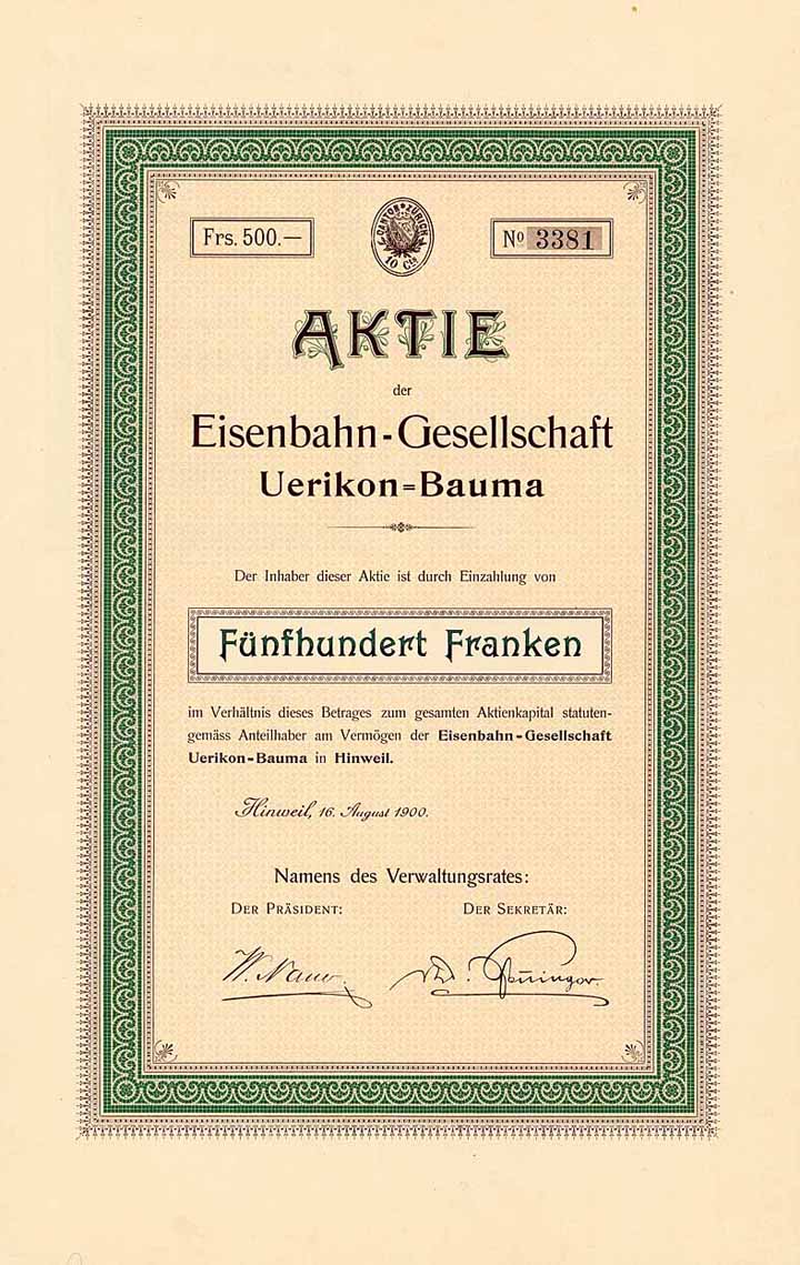 Eisenbahn-Gesellschaft Uerikon-Bauma