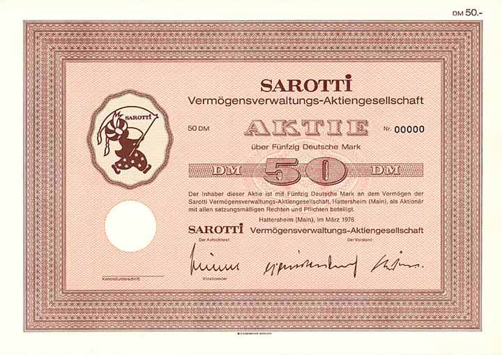 Sarotti Vermögensverwaltungs-AG