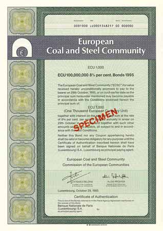 European Coal and Steel Community (Europäische Gemeinschaft für Kohle und Stahl)