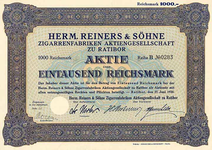 Herm. Reiners & Söhne Zigarrenfabriken AG