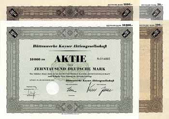 Hüttenwerke Kayser AG (4 Stücke)