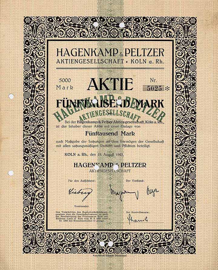 Hagenkamp & Peltzer AG