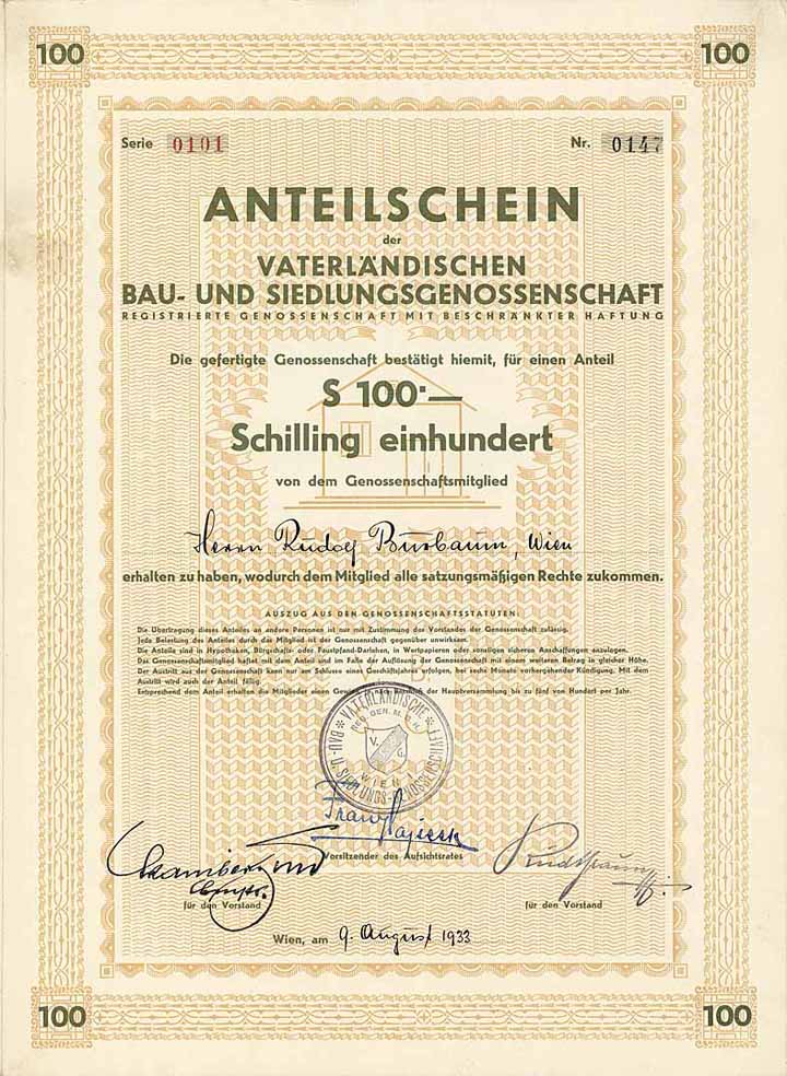 Vaterländische Bau- und Siedlungsgenossenschaft reg.Gen.m.b.H.