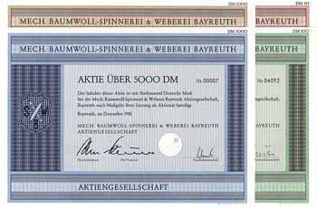 Mech. Baumwoll-Spinnerei & Weberei Bayreuth (4 Stücke)