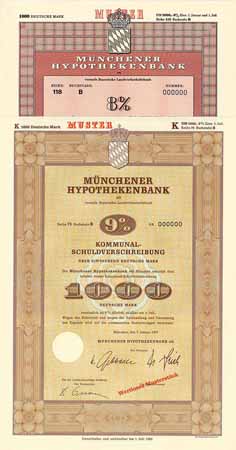 Münchener Hypothekenbank e.G. vorm. Bayerische Landwirthschaftsbank (2 Stücke)