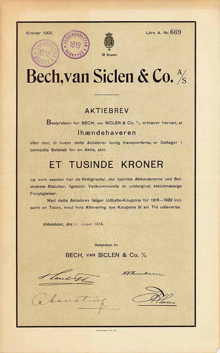 Bech, van Siclen & Co. AS