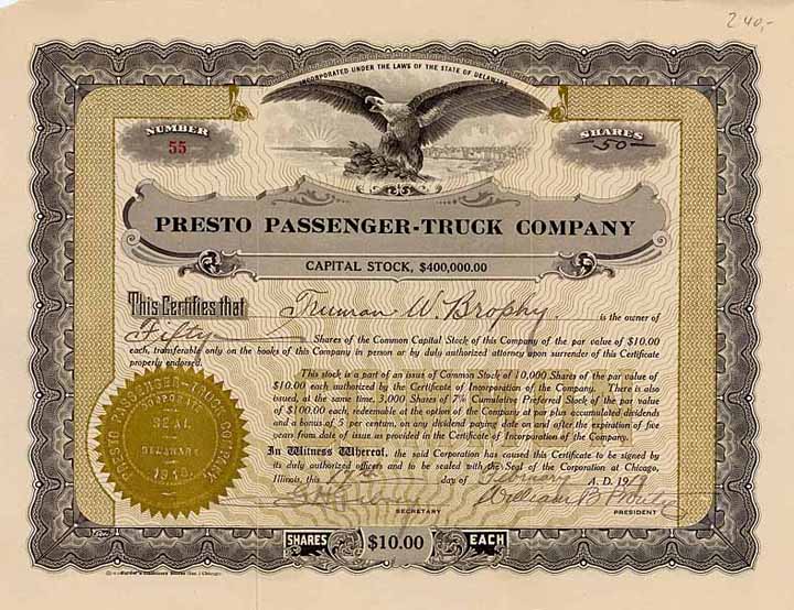 Presto Passenger-Truck Co.