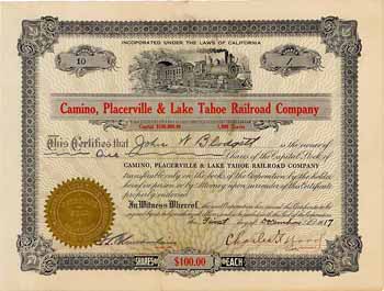 Camino, Placerville & Lake Tahoe Railroad