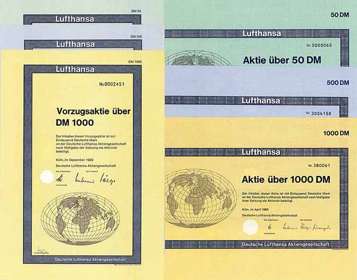 Deutsche Lufthansa AG (6 Stücke)