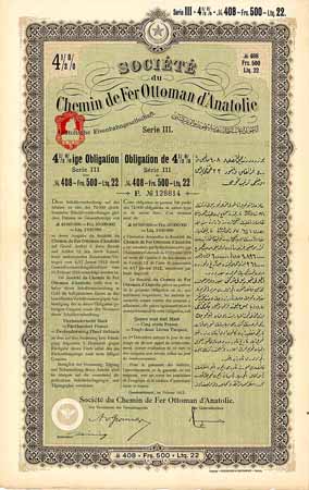 Soc. du C.d.F. Ottoman d’Anatolie S.A. (Gesellschaft der Ottomanischen Bahn in Anatolien AG)