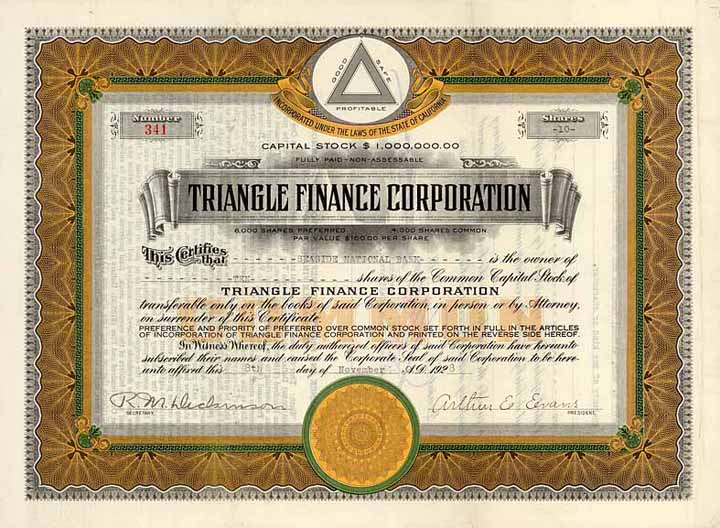 Triangle Finance Corp.