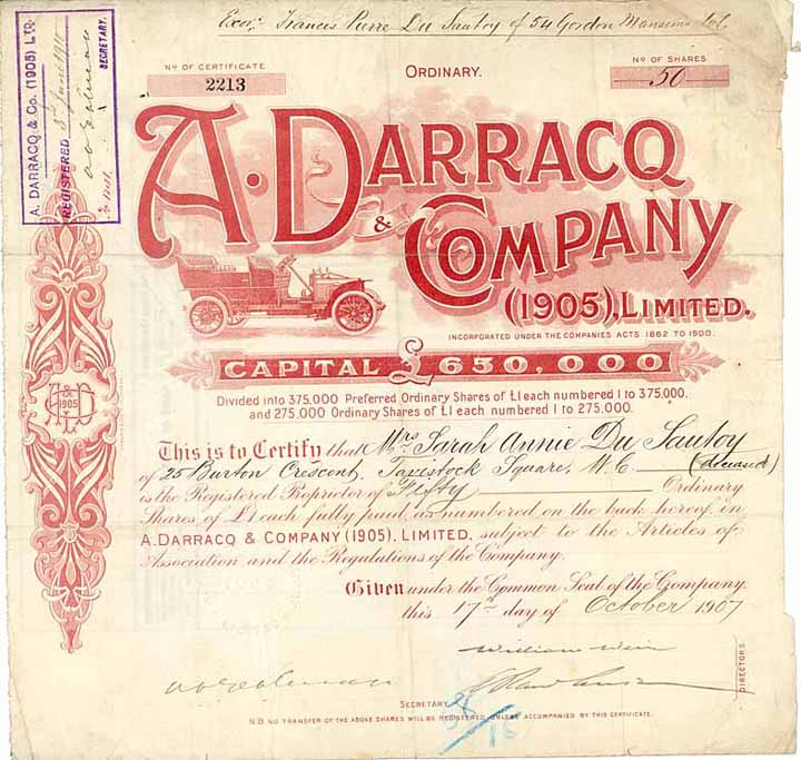 A. Darracq & Company (1905) Ltd.