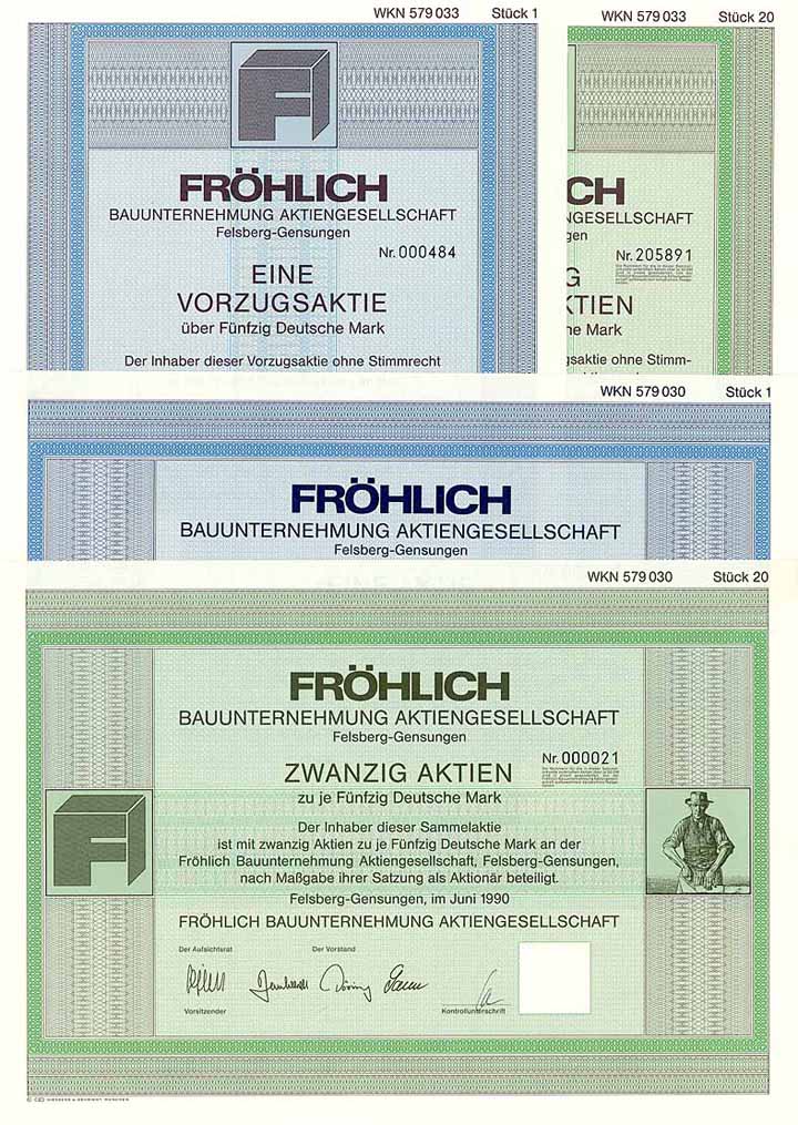 Fröhlich Bauunternehmung AG (4 Stücke)