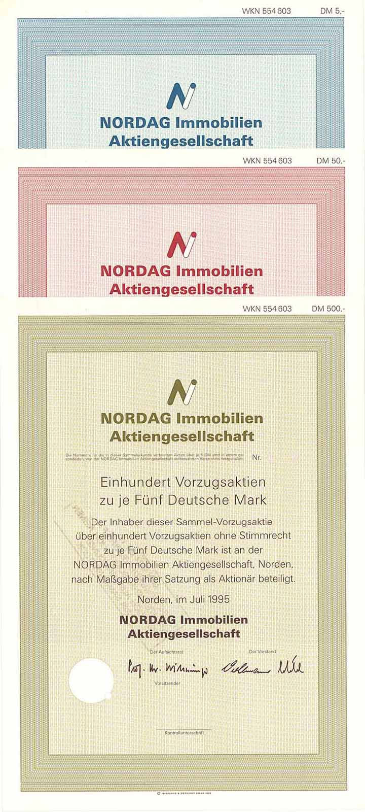 NORDAG Immobilien AG (3 Stücke)