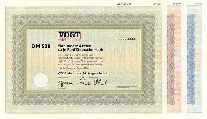 VOGT electronic AG (3 Stücke)