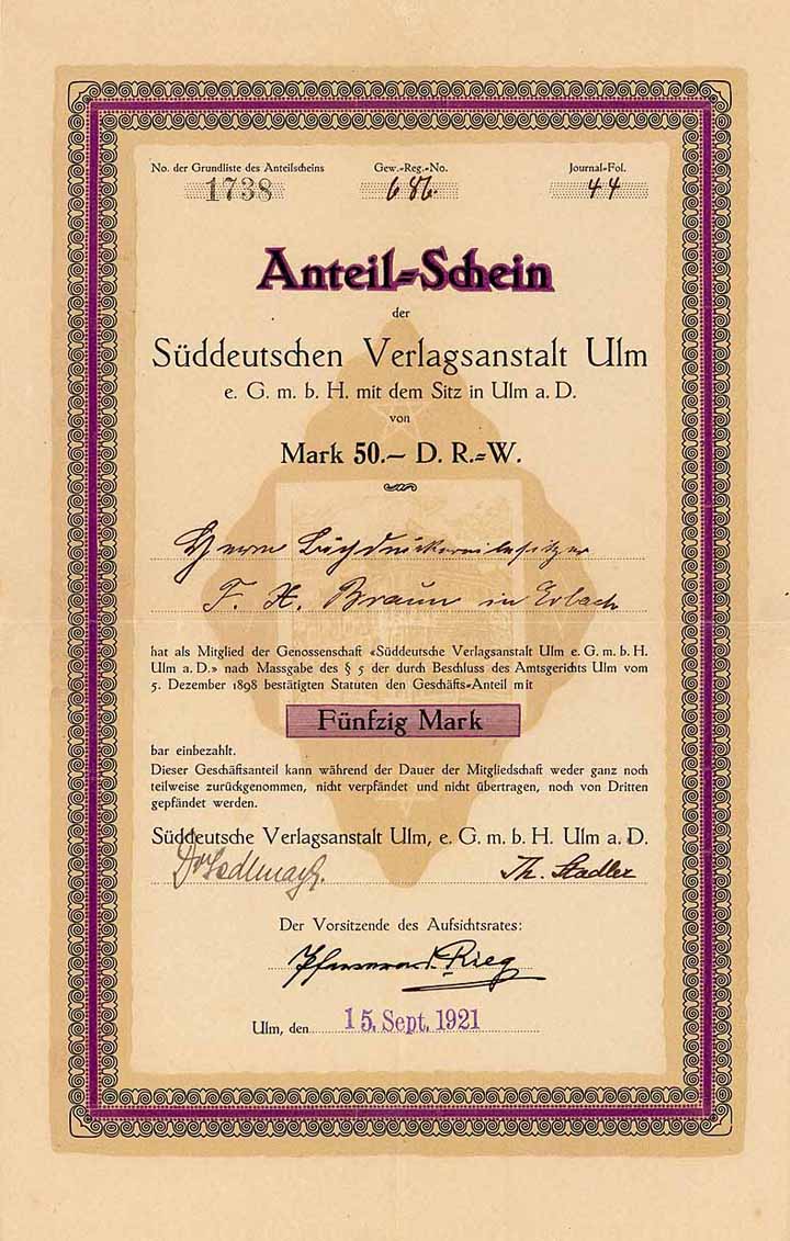 Süddeutsche Verlagsanstalt Ulm eGmbH