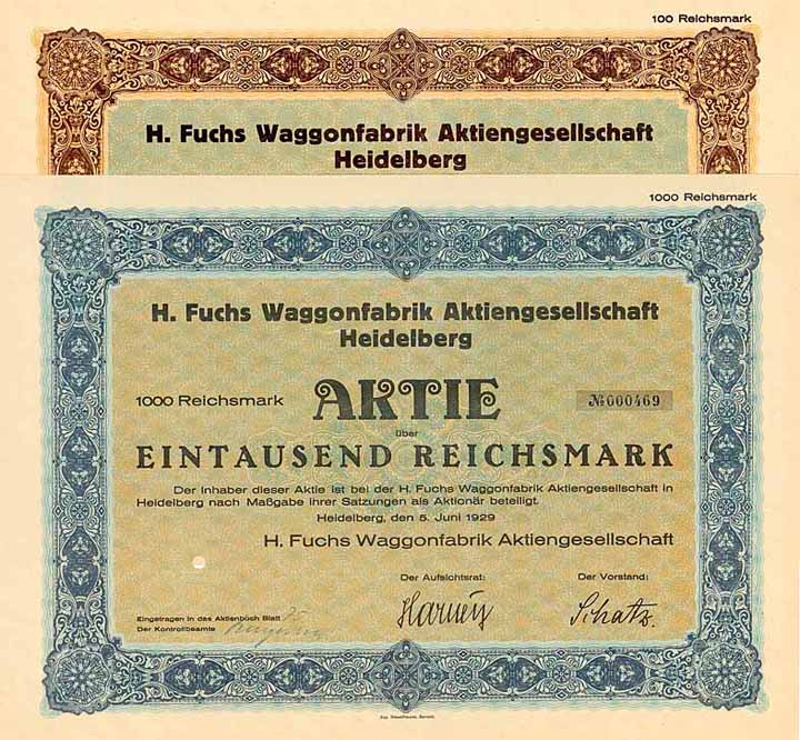 H. Fuchs Waggonfabrik AG (2 Stücke)