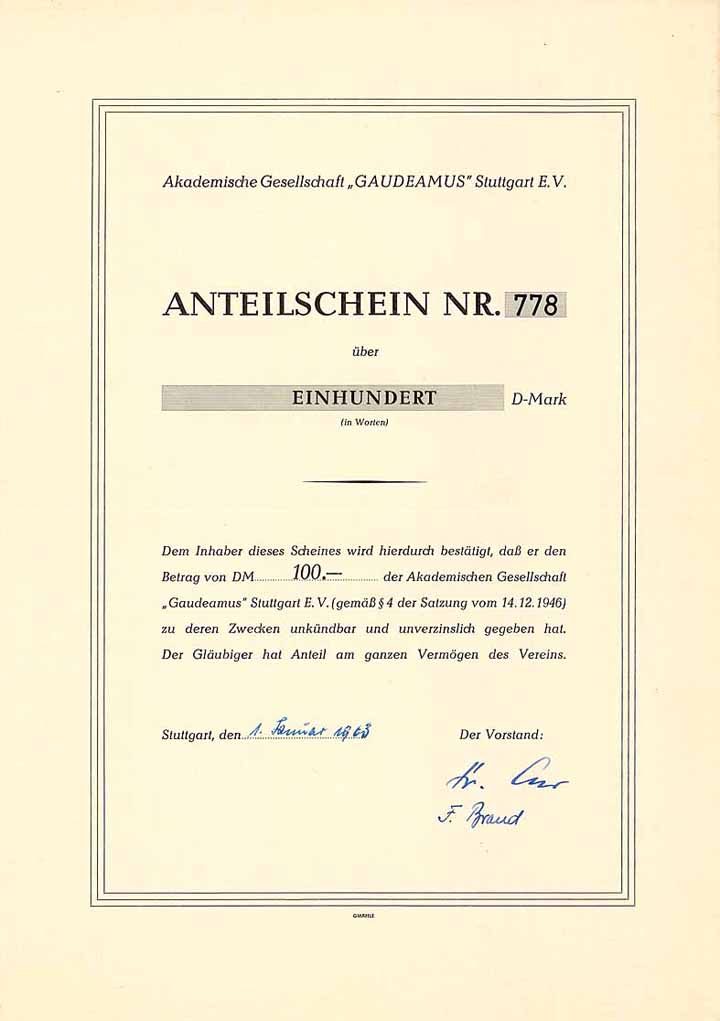 Akademische Gesellschaft "Gaudeamus" Stuttgart e.V.