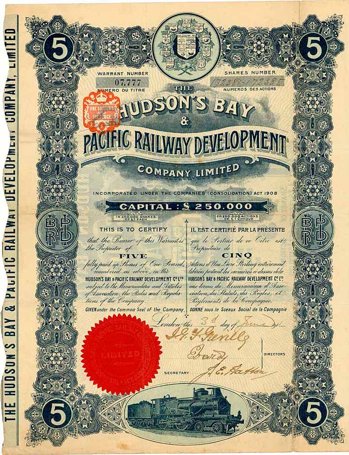 Hudson's Bay & Pacific Railway Development Co. Ltd.