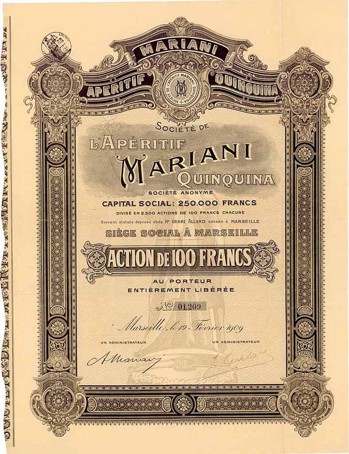 Soc. de l‘Apéritif Mariani Quiquina S.A.
