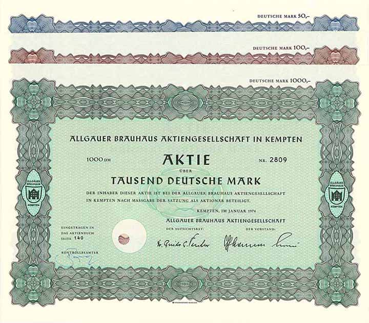 Allgäuer Brauhaus AG (3 Stücke)