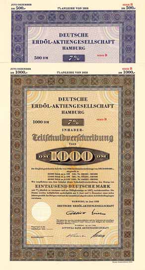 Deutsche Erdöl-AG (2 Stücke)