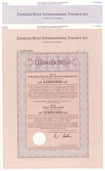 Daimler-Benz International Finance B.V. (2 Stücke)