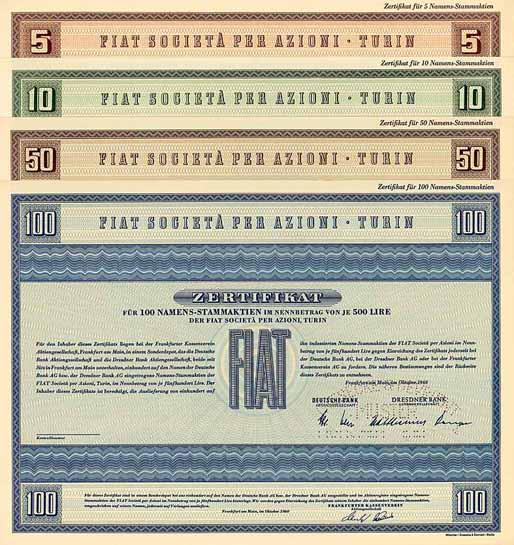 FIAT S.p.A. (4 Stücke)