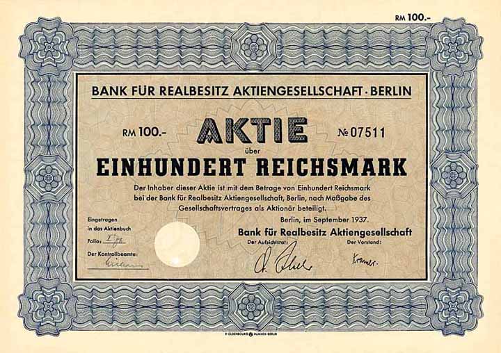 Bank für Realbesitz AG