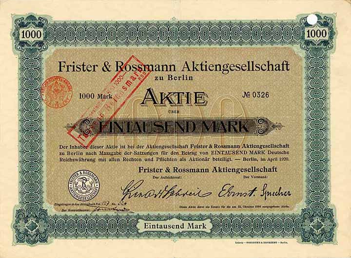 Frister & Rossmann AG