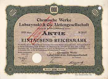 Chemische Werke Lubszynski & Co. AG