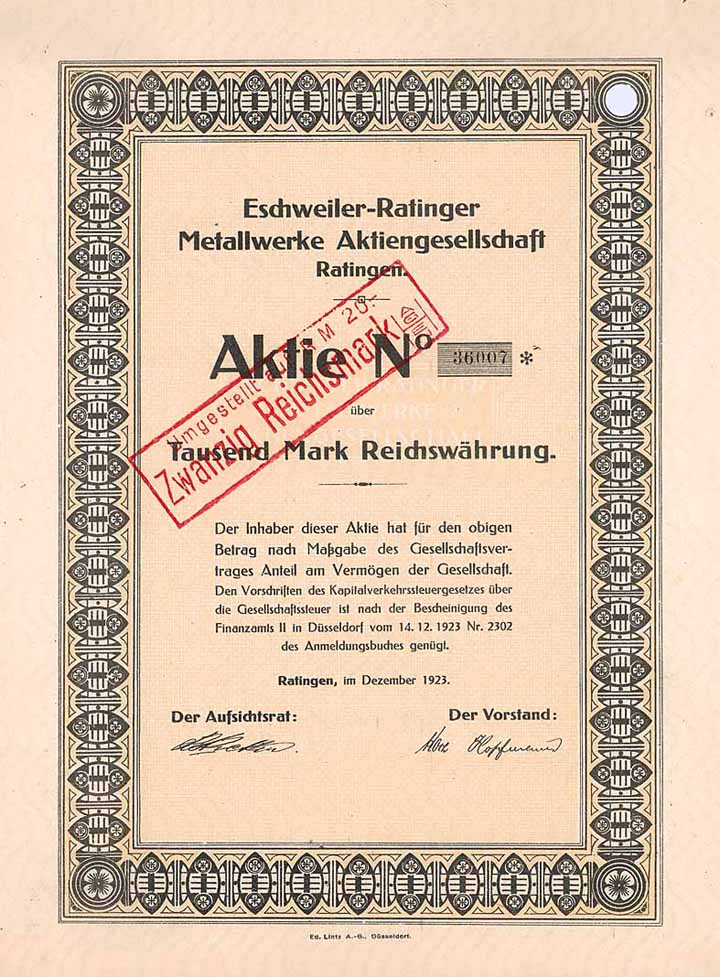 Eschweiler-Ratinger Metallwerke AG