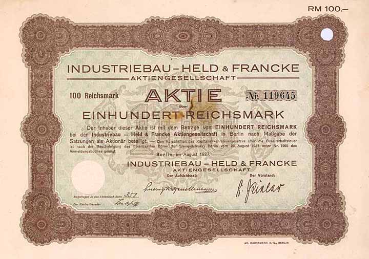 Industriebau - Held & Francke AG