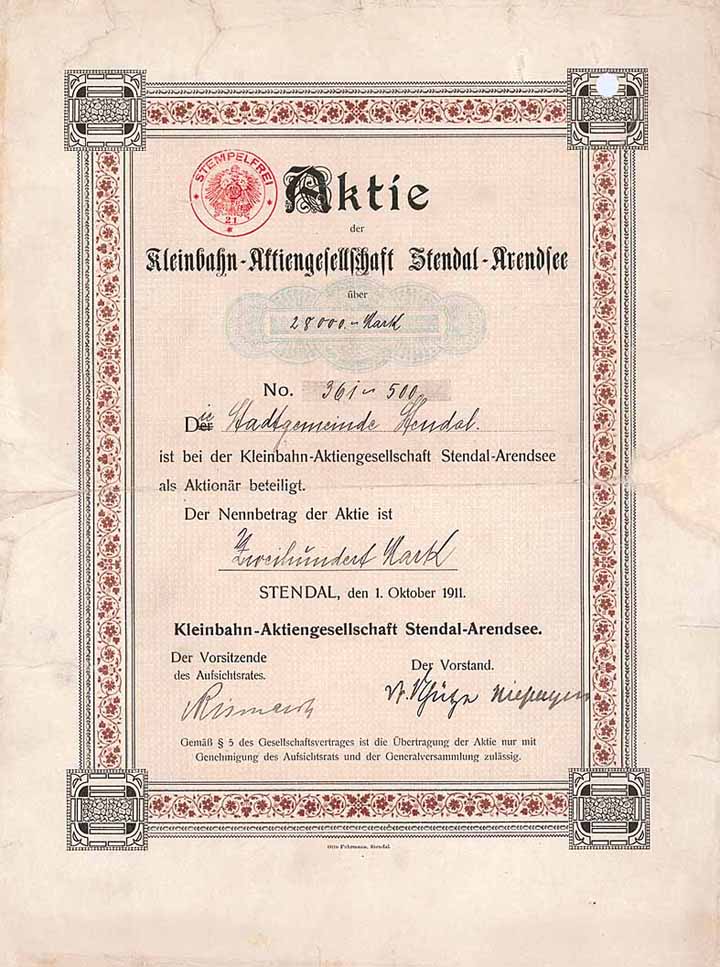 Kleinbahn-AG Stendal-Arendsee