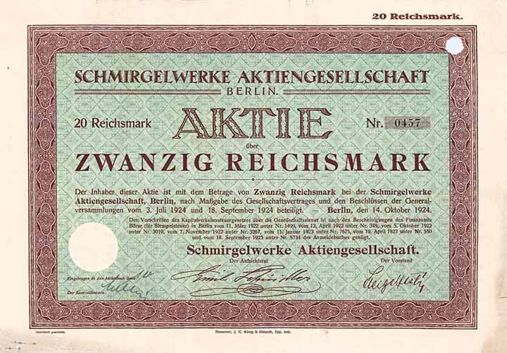 Schmirgelwerke AG