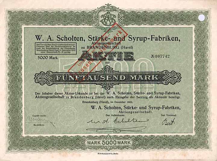 W. A. Scholten Stärke- und Syrup-Fabriken AG