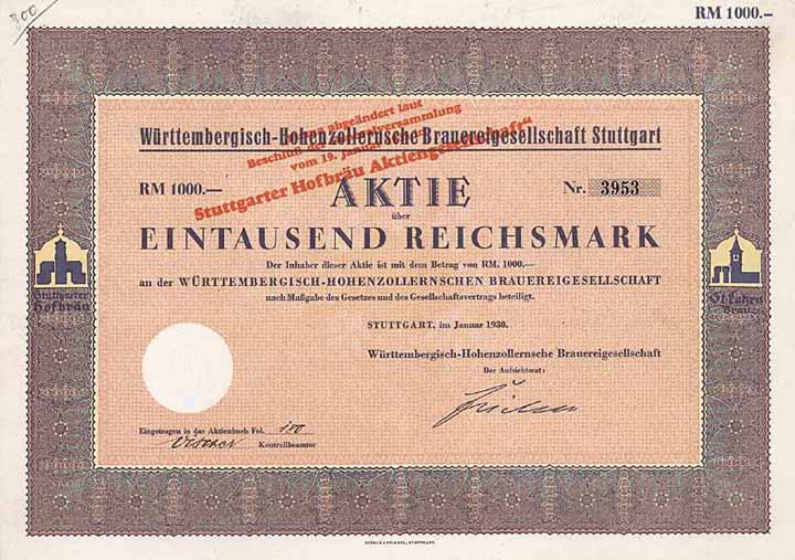 Württembergisch-Hohenzollernsche Brauereigesellschaft