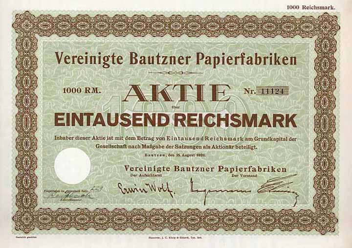 Vereinigte Bautzner Papierfabriken