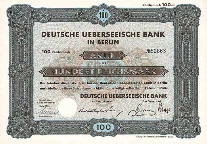 Deutsche Ueberseeische Bank