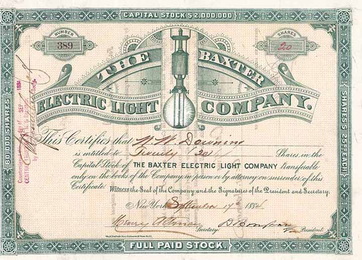 Baxter Electric Light Co.