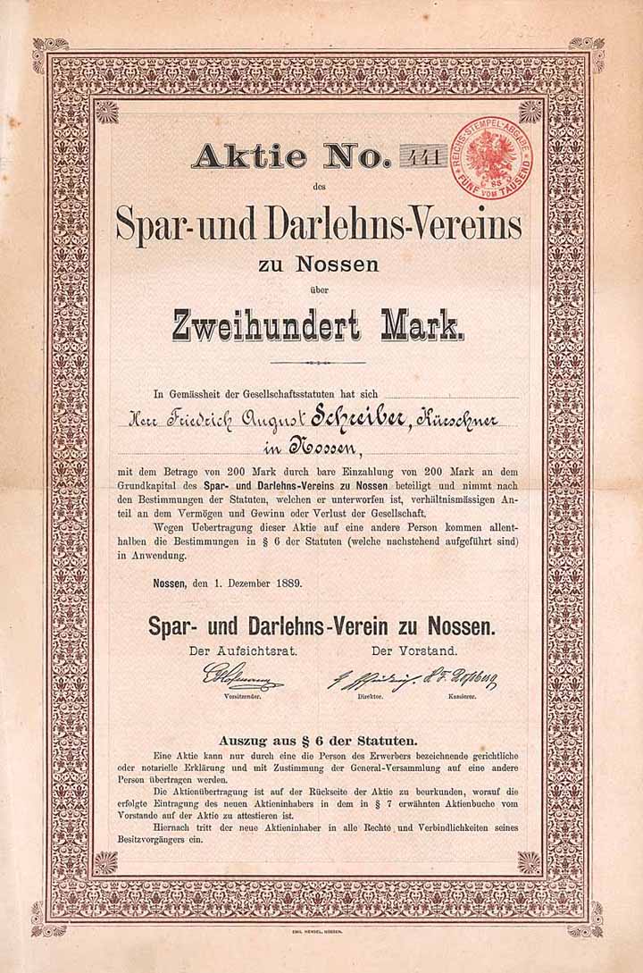 Spar- und Darlehns-Verein zu Nossen